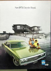 1971 Chrysler Royal & Newport Royal Color Sales Brochure Folder Original