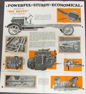 1928 GMC 2 Half Ton Utility Truck K 54 Big Brute Sales Brochure Folder Original
