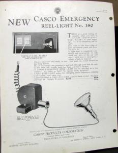 1931 GMC Trucks Casco Windshiled Defroster Emergency Reel Light Sales Sheet Orig