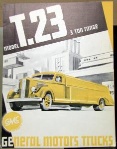 1936 1937 GMC Truck Model T23 Three Ton Range REV Original Sales Brochure