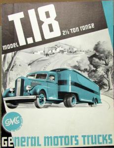 1936 GMC Truck Model T18 Two & Half Ton Range Sales Brochure Original