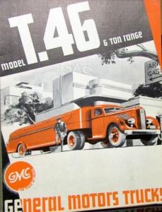 1936 GMC Truck Model T 46 Six Ton Range Sales Brochure Folder Original