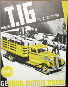 1936 1937 GMC Truck Model T16 One & Half - 2 Ton Range Orig Sales Brochure