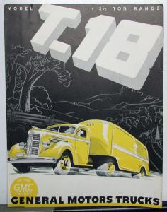 1937 1938 GMC Truck Model T18 Two & Half Ton Range Sales Brochure Original