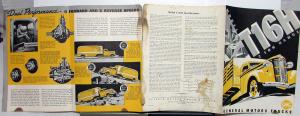 1937 1938 GMC Truck Model T16H Two Ton Range Sales Brochure Folder Original