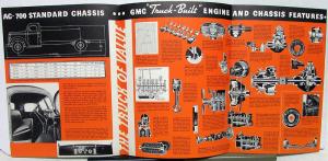 1939 GMC Truck Series 700 AC & AF 6 Ton Sales Brochure Folder Original