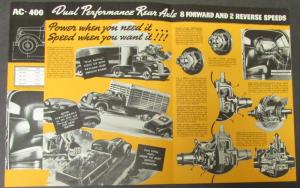 1939 GMC Truck Series 400 2 1/2 Ton Models AC & AF Sale Brochure Folder Orig Yel