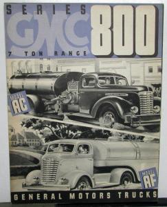 1938 1939 1940 GMC Series 800 7 Ton AC & AF Truck Original Sales Brochure