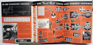 1939 GMC Truck Series 850 Eight Ton Model AC & AF Sales Brochure Folder Original