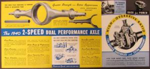 1940 GMC Truck 2 Speed Dual Performance Axle Sales Brochure Folder Original