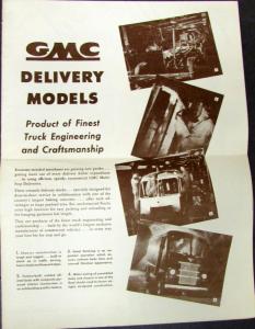 1947 GMC Package Delivery EF 241 & 242 Van Truck Sales Brochure Mailer Original