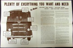 1947 GMC Package Delivery EF 241 & 242 Van Truck Sales Brochure Mailer Original