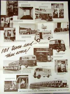 1947 GMC Package Delivery EF 241 & 242 Van Truck Sales Brochure Mailer Original