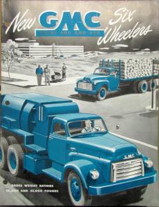 1950 GMC Series 400 & 620 Six Wheeler Truck Sales Brochure Original