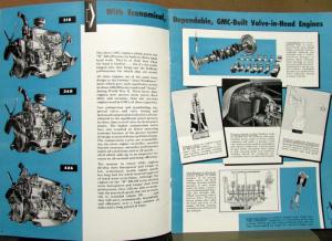 1950 1951 GMC Heavy Duty Gas Trucks Series 520 Thru 650 Sales Brochure Original