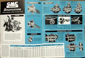 1950 1951 GMC Heavy Duty Gas Trucks Series 520 Thru 650 Sales Brochure Original