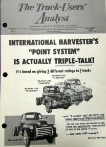 1950 GMC Truck Model 450 Versus IHC L180 81 82 Sales Brochure Folder Dealer Only