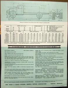 1953 GMC Diesel D930 - 67 Truck Tractor Sales Brochure Data Sheet GREEN Original