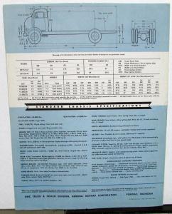 1953 GMC Diesel D750 47 & DF750 47 Truck Tractor Sales Brochure Folder Original