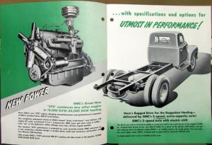 1953 GMC Gas Series 400 27 Truck Sales Brochure Folder Original