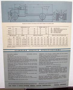 1954 GMC D 630 47 Diesel Powered Truck Data Sheet Sales Brochure Original