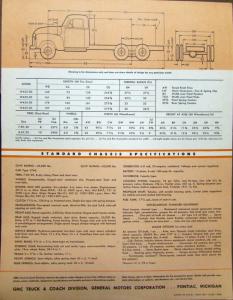 1954 GMC W 450 30 Gasoline Powered Truck Data Sheet Sale Brochure Original