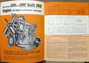 1954 GMC 660 50 & F 660 50 Gas Truck Models Sales Brochure Folder Original