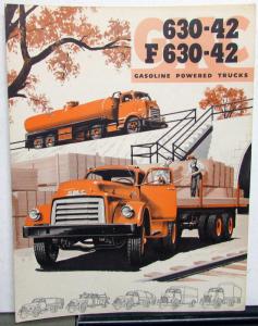 1954 GMC 630 42 & F 630 42 Gas Power Truck Sales Brochure Folder Original