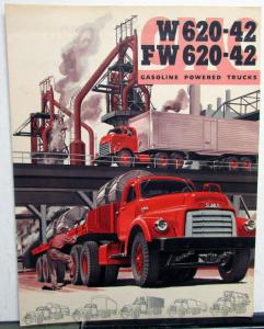 1954 GMC W 620 42 & FW 620 42 Gas Power Truck Sales Brochure Folder Original