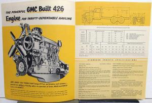 1954 GMC W 620 42 & FW 620 42 Gas Power Truck Sales Brochure Folder Original