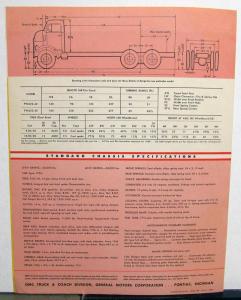 1954 GMC W 620 42 & FW 620 42 Gas Power Truck Sales Brochure Folder Original