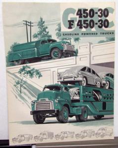 1954 GMC 450 30 & F 450 30 Gas Power Truck Sales Brochure Folder Original