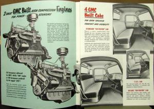1954 GMC Gas Truck Model 350 24 27 & F 350 24 27 Orig Sales Brochure Folder