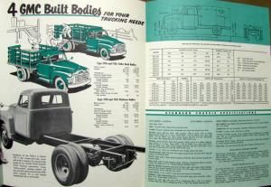 1954 GMC Gas Truck Model 350 24 27 & F 350 24 27 Orig Sales Brochure Folder