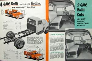 1954 GMC M 350 24 & 27 Gas Truck Stake Platform Models Sale Brochure Folder Orig