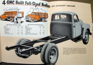 1954 GMC 300 24 Gasoline Truck Model Platform Stake Sales Brochure Folder Orig