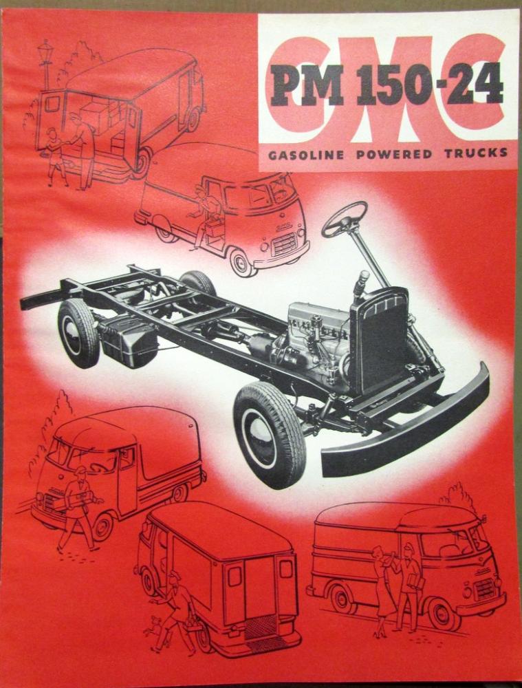 1954 GMC PM 150 24 Gas Truck Model Panel Delivery Sales Brochure Folder Original