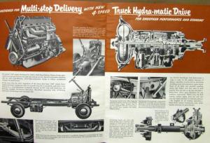 1954 GMC PM 150 24 Gas Truck Model Panel Delivery Sales Brochure Folder Original
