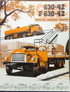 1954 GMC Gasoline Truck Model 630 42 & F 630 42 Original Sales Brochure Folder