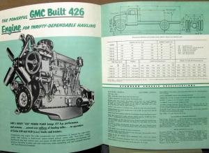 1954 GMC Gasoline Truck Model 630 42 & F 630 42 Original Sales Brochure Folder