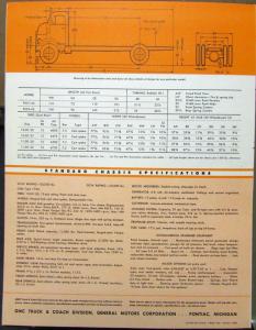 1954 GMC Gasoline Truck Model 630 42 & F 630 42 Original Sales Brochure Folder