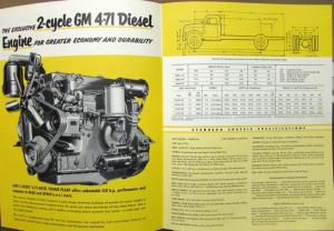 1954 GMC D 660 47 & DF 660 47 Diesel Truck Model Sales Brochure Folder Original