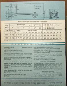 1954 GMC D 660 47 & DF 660 47 Diesel Truck Model Sales Brochure Folder Original