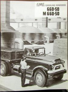 1955 GMC 660 50 & M 660 50 Gasoline Powered Truck Sales Brochure Folder Original