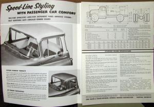 1955 GMC 660 50 & M 660 50 Gasoline Powered Truck Sales Brochure Folder Original