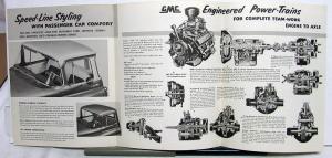 1955 GMC 650 & M 650 Gasoline Powered Truck Sales Brochure Folder Original