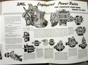 1955 GMC 630 42 & M 630 42 Gas Powered Truck Sales Brochure Folder Original