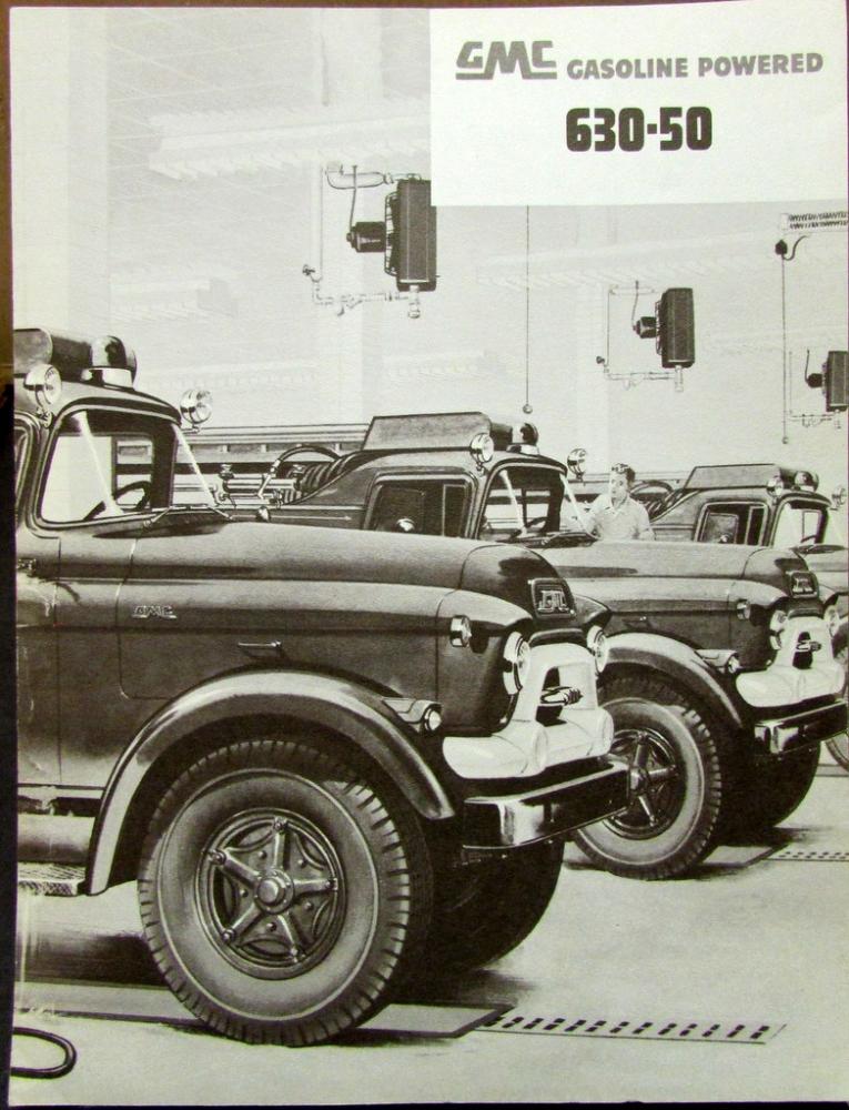 1955 GMC 630 50 Gasoline Powered Truck Sales Brochure Folder Original