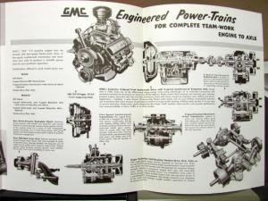 1955 GMC W 550 & MW 550 Gasoline Powered Truck Sales Brochure Folder Original