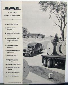 1955 GMC 600 Gasoline Powered Truck Sales Brochure Folder Original
